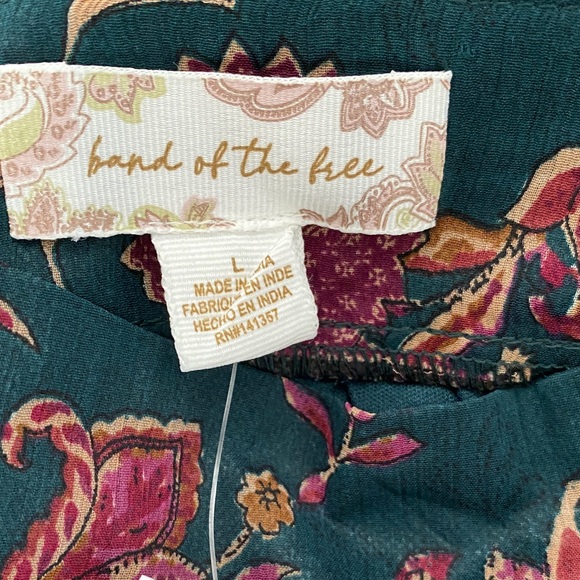 Band of the free Mandy floral long sleeve dress size large color pine berry - Picture 10 of 11